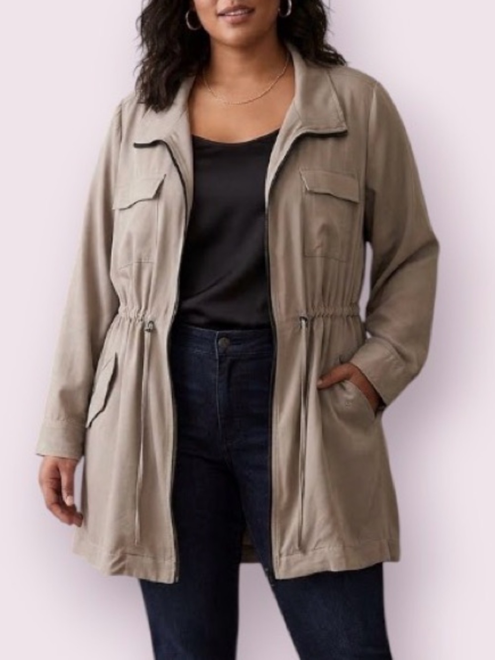 Torrid Lightweight Utility Anorak Jacket Tan Size 6X